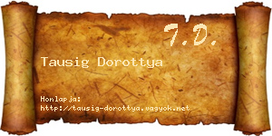 Tausig Dorottya névjegykártya